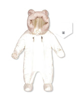 Baby One Piece Snowsuit For Car Seats Off White