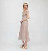 The Marguerite Nap Dress - Cognac Gingham