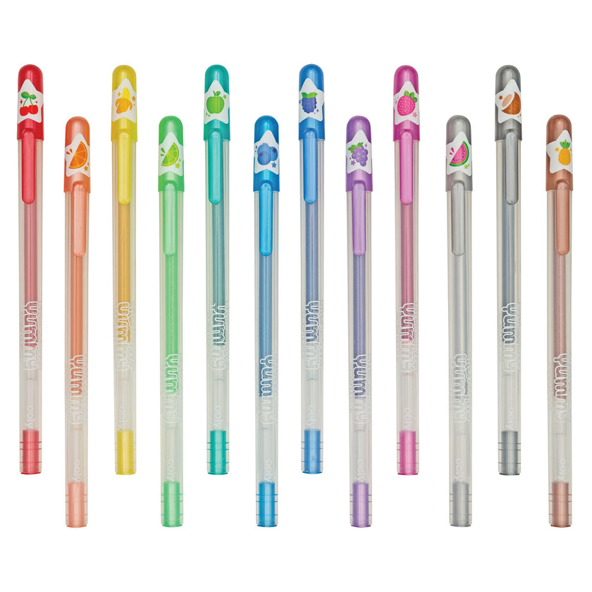 Yummy Yummy Scented Glitter Gel Pens - Set of 12