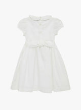 Willow Rose Hand Smocked Dress in White