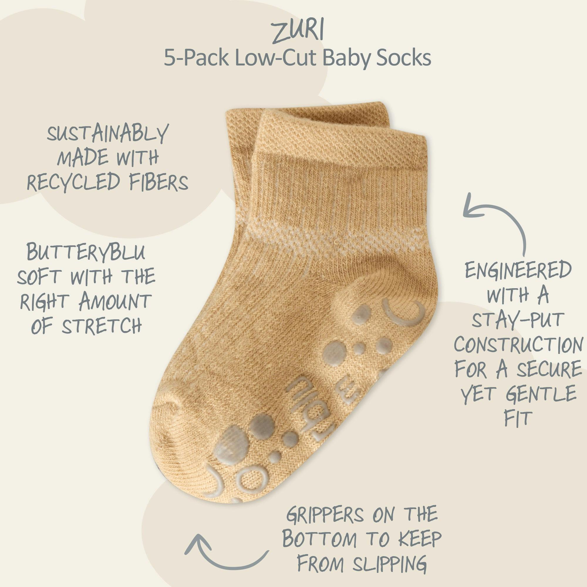 ZURI 5-Pack Baby & Toddler Socks