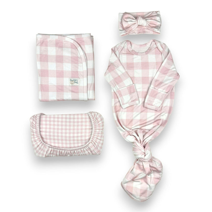 Sunday Picnic, Pink Blush - Bamboo Newborn Nest