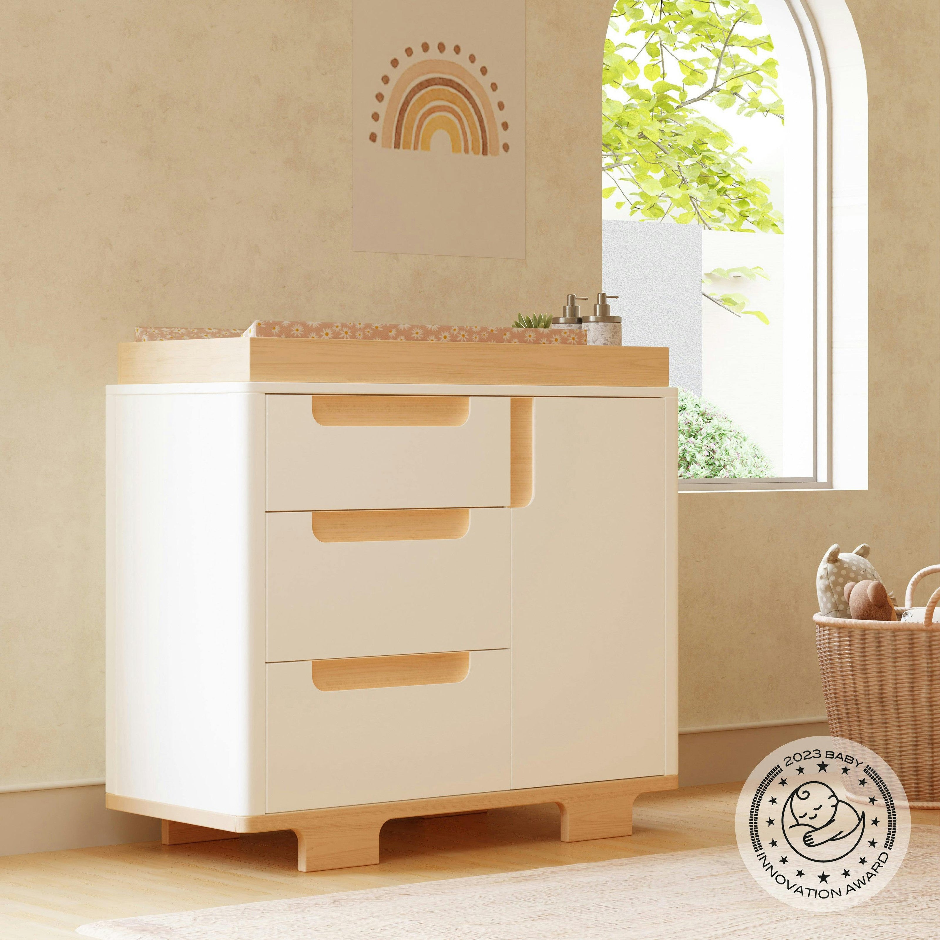 Babyletto Yuzu 3-Drawer Compact Changer Dresser with Removable Changing Tray (41