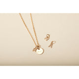 Personalized Mini Crystal Alphabet Necklace, 14k Gold Plated