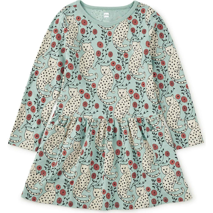 Long Sleeve Pocket Dress, Blue