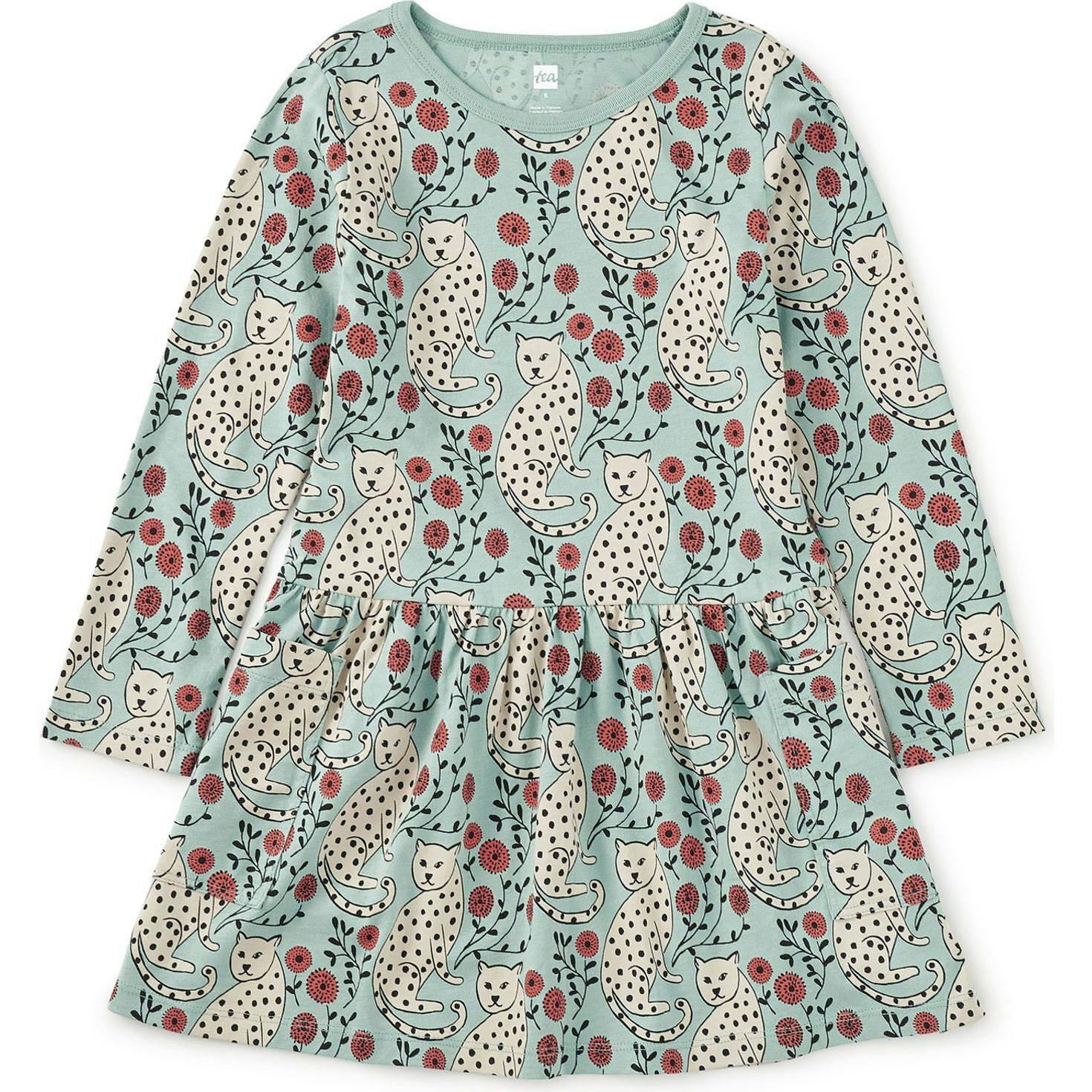 Long Sleeve Pocket Dress, Blue