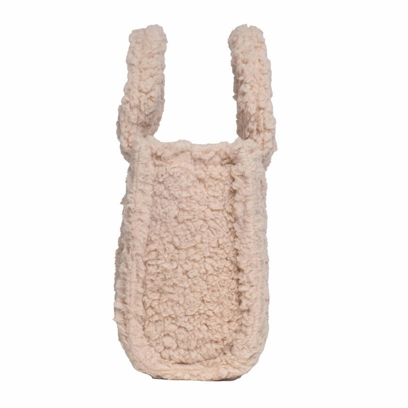 Sherpa Tote Bag – Cozy, Colorful & Convertible with Matching Coin Purse, Teddy Bear