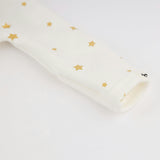 Mini Gold Star Foil Zipper Footie