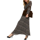 Margot Ruffle Neck Spot Print Maxi Dress