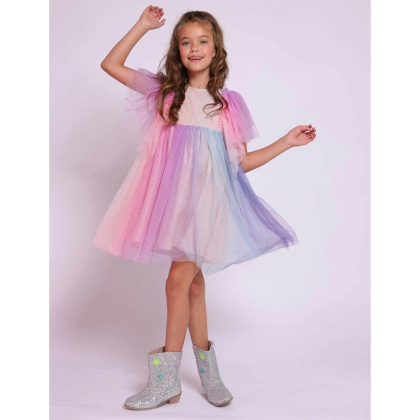 Lola + The Boys Cotton Candy Dream Tulle Dress Size 2 Pink Layered Tulle Party Dress