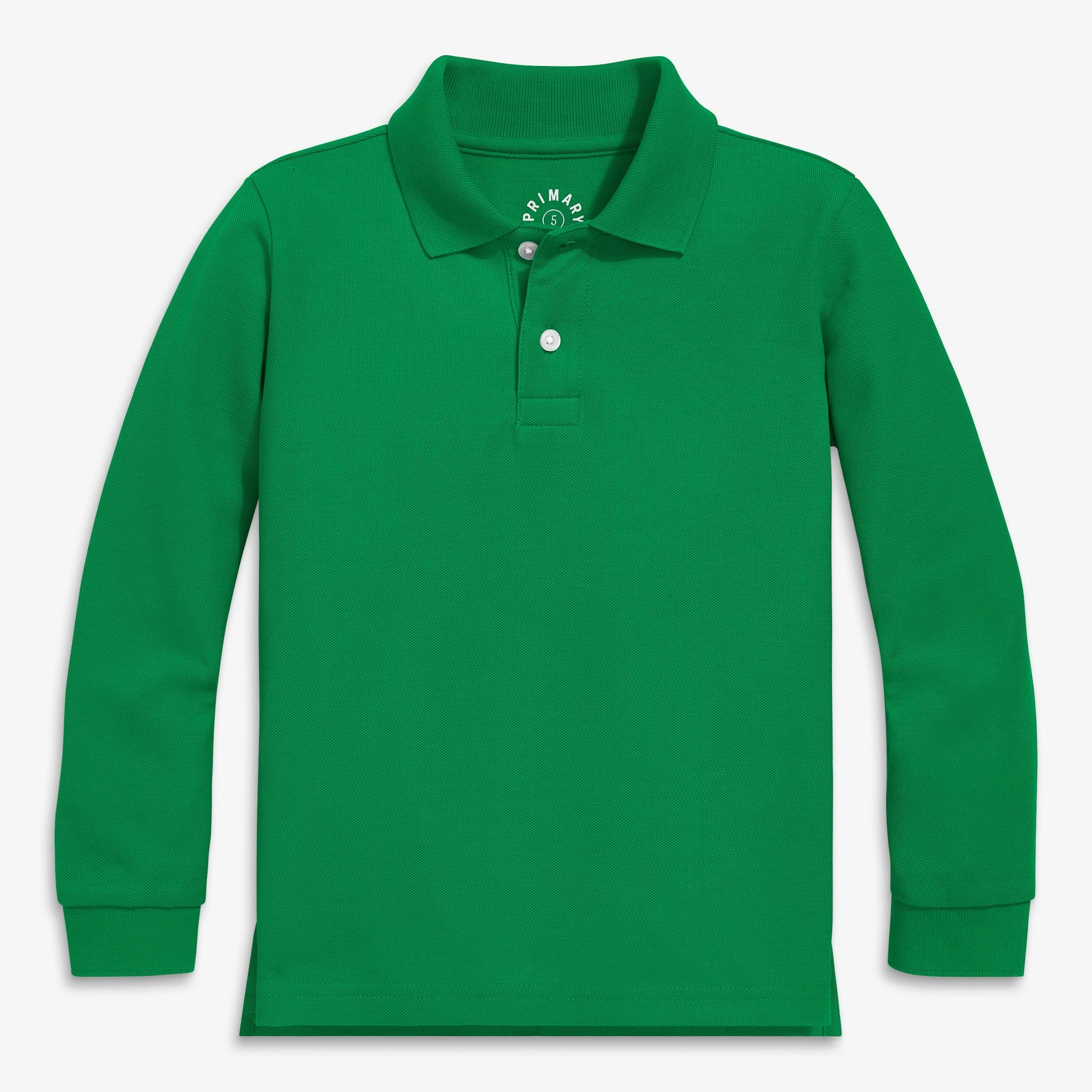 Kids long sleeve pique polo