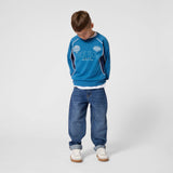 Blue Loose Fit Denim Pants