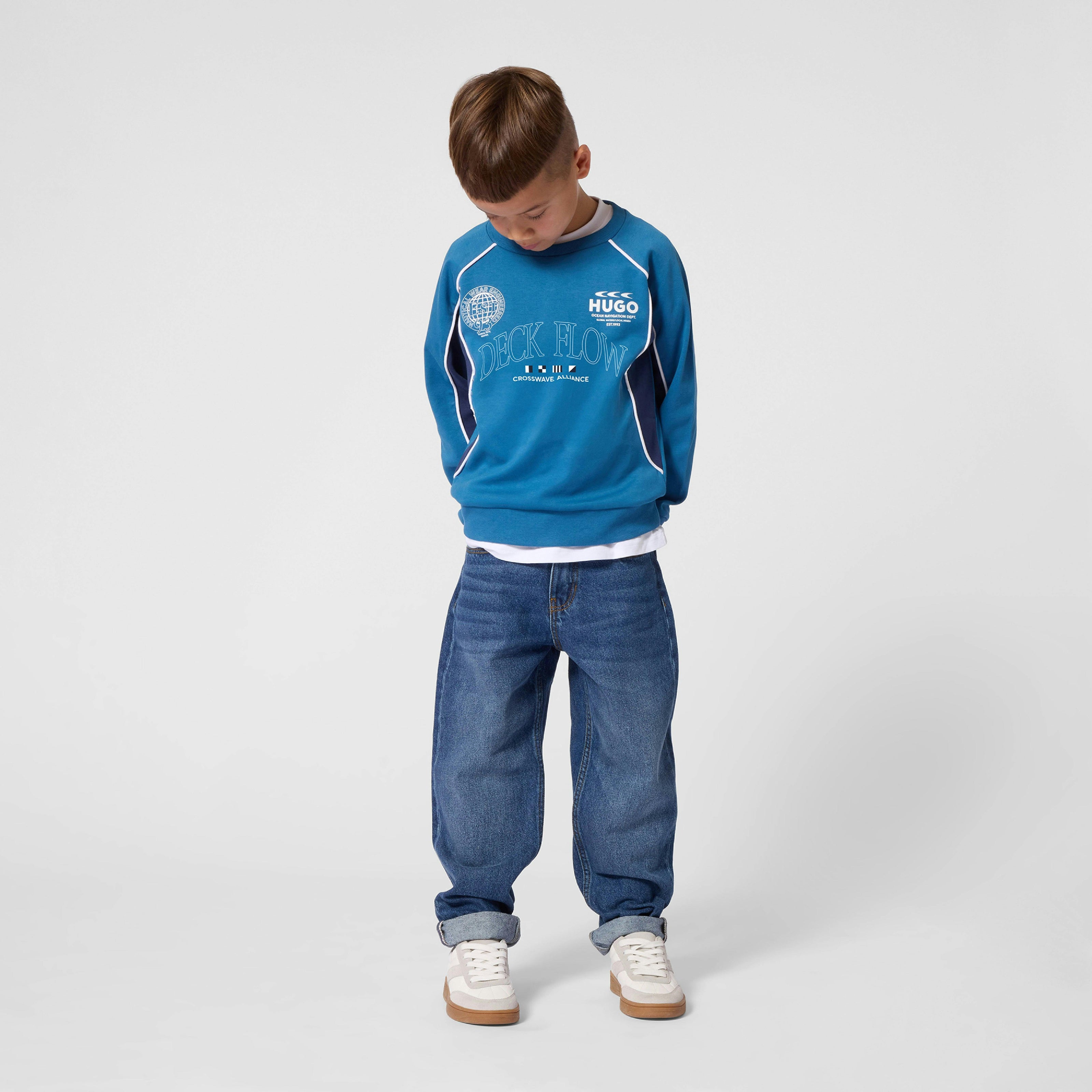 Blue Loose Fit Denim Pants
