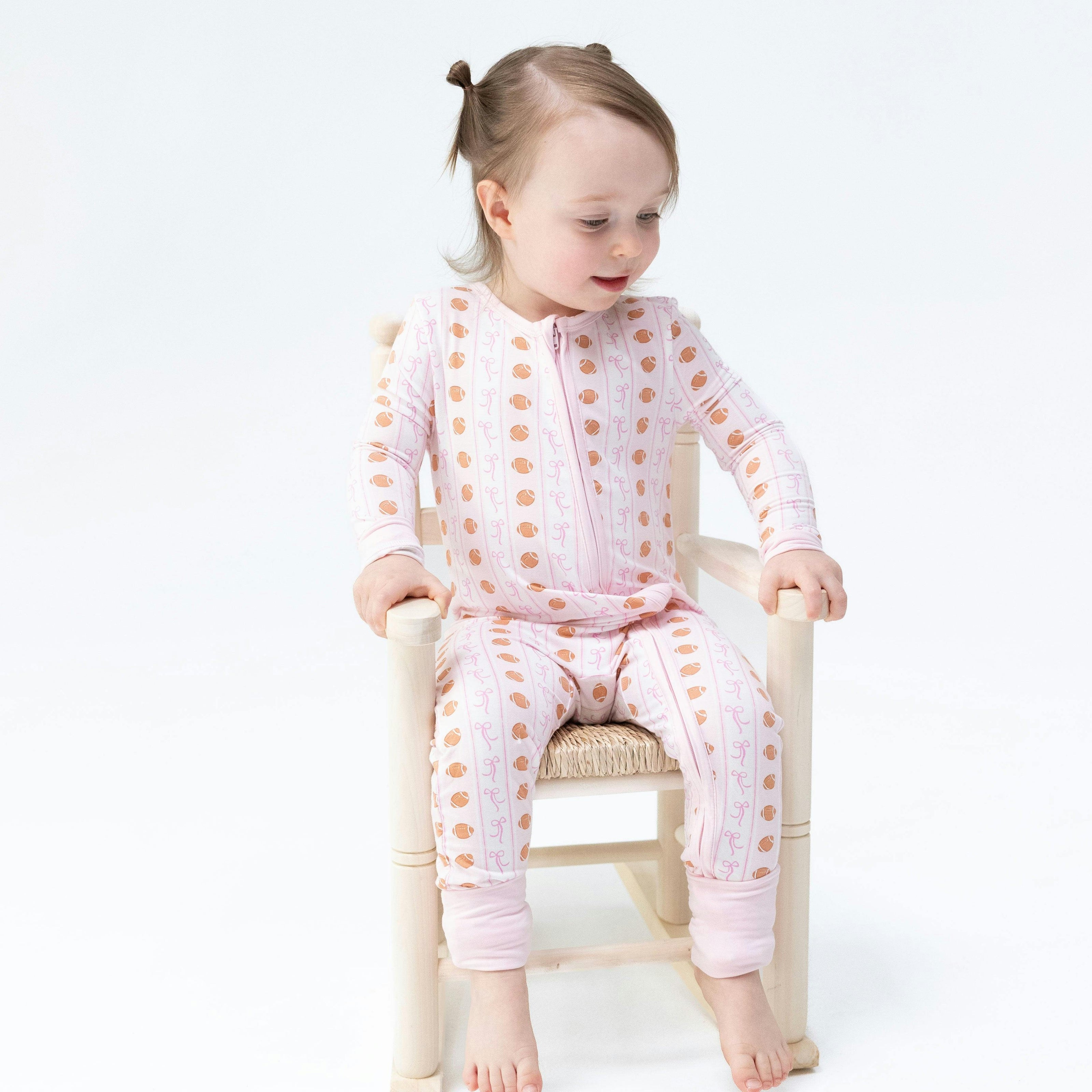 Football Bow Stripe - Convertible Romper