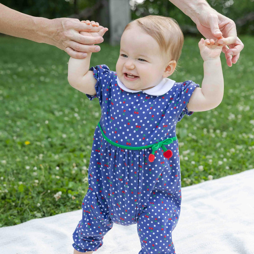 Polka Dot Cherry Printed Knit Longall