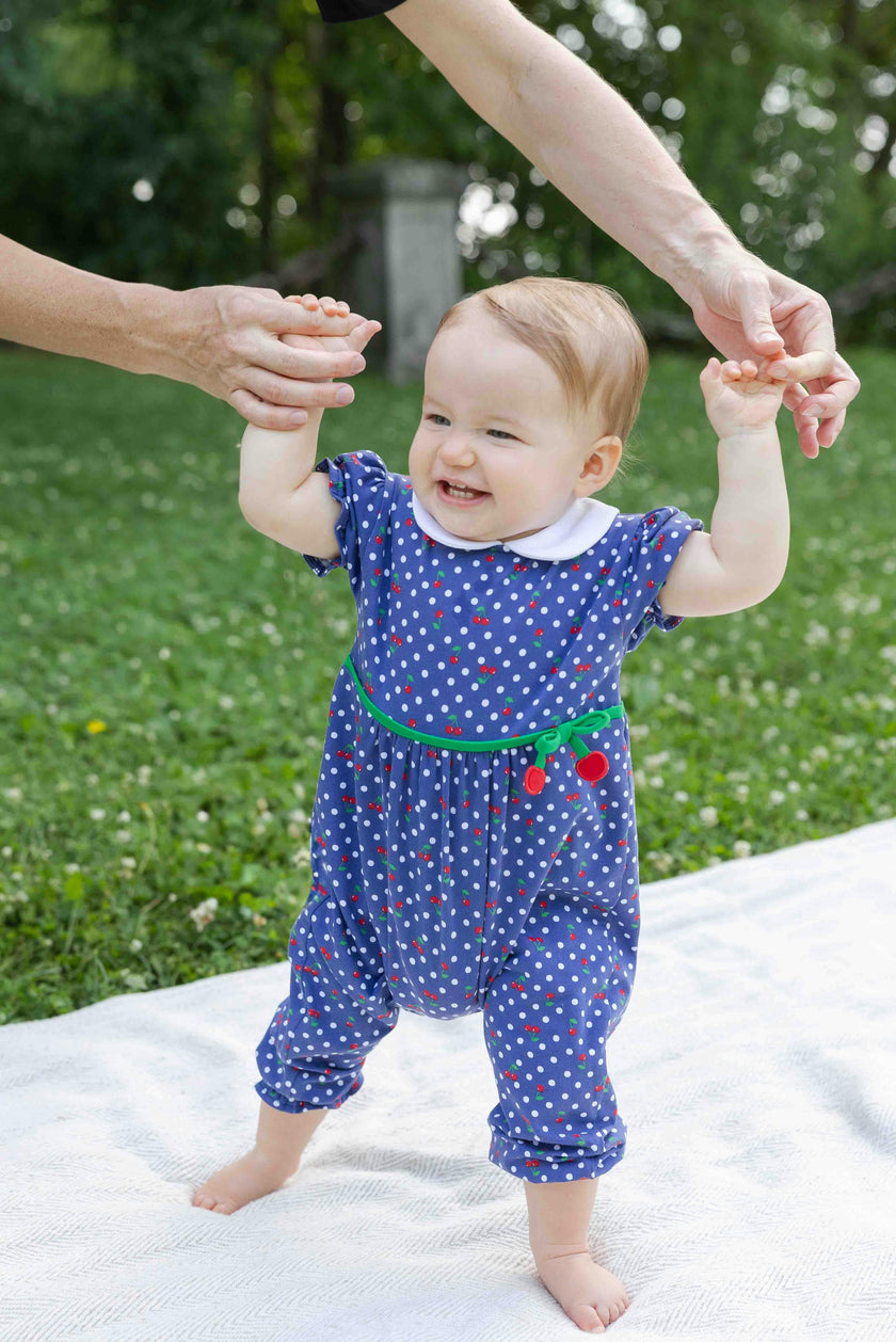 Polka Dot Cherry Printed Knit Longall