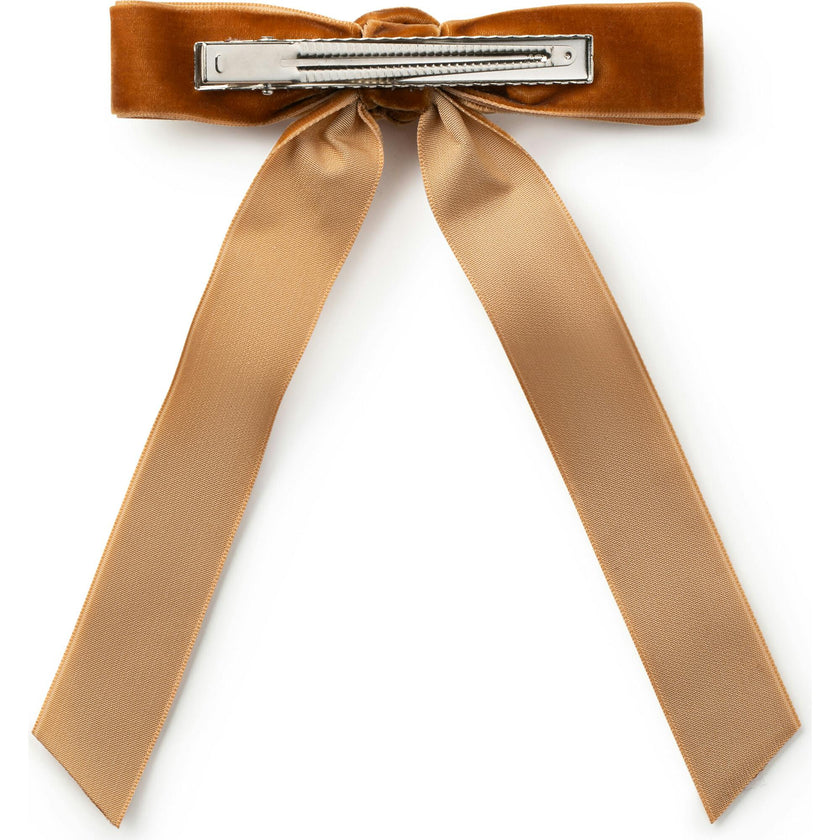 Rosette Velvet Long Tail Clip