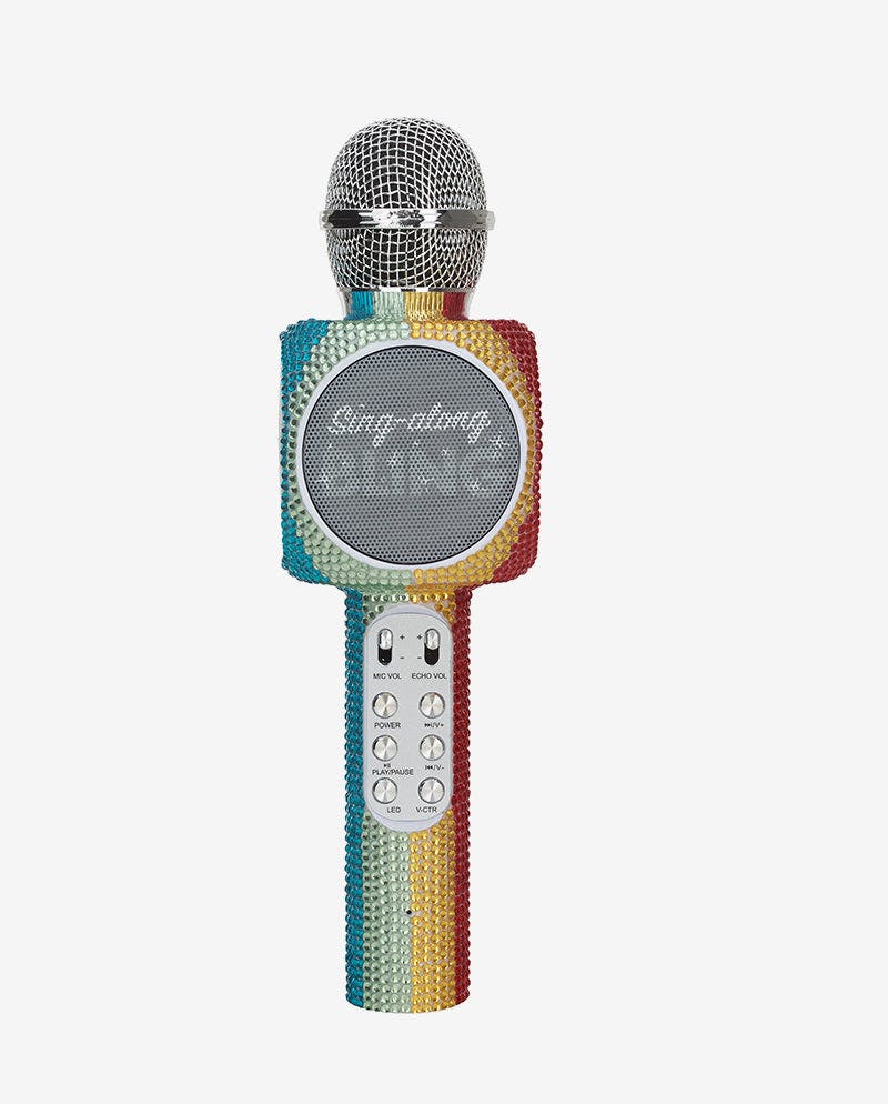 Rainbow Bling Karaoke Microphone & Bluetooth Speaker