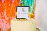 Lovely Little Letterboard Customizable Gold Cake Topper