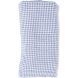 Micro Gingham Blue Blizzard - Swaddle Blanket