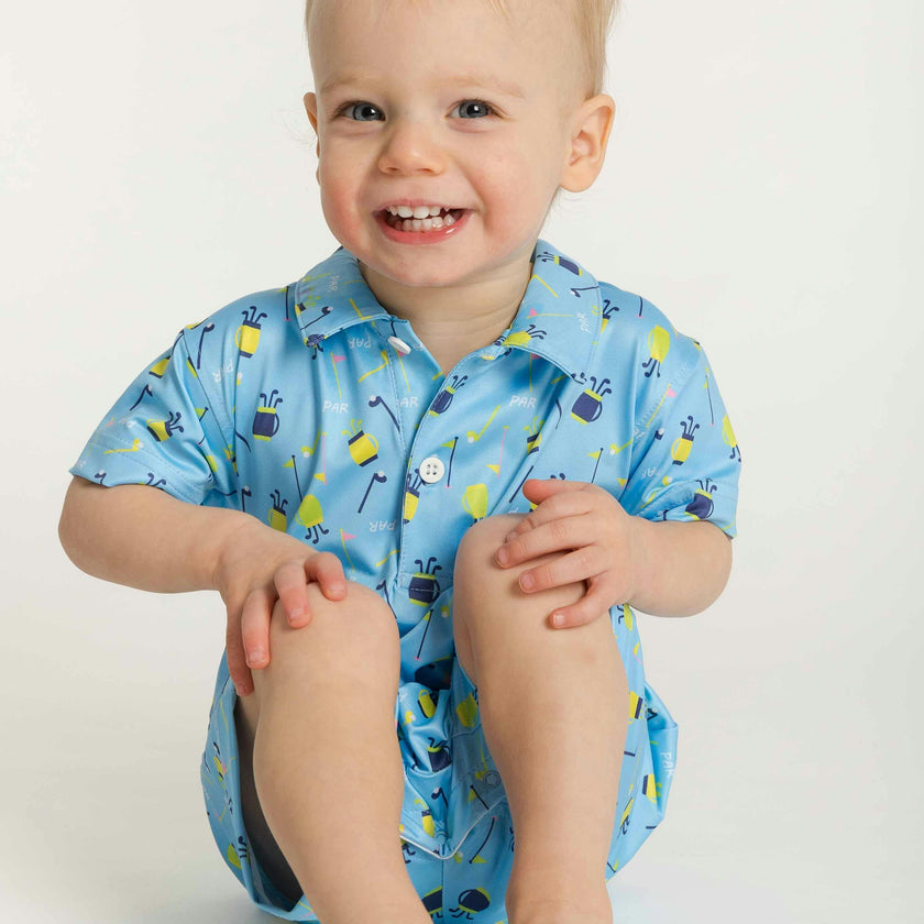 Golf Print Performance Knit Shortall