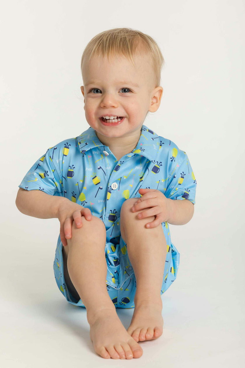 Golf Print Performance Knit Shortall