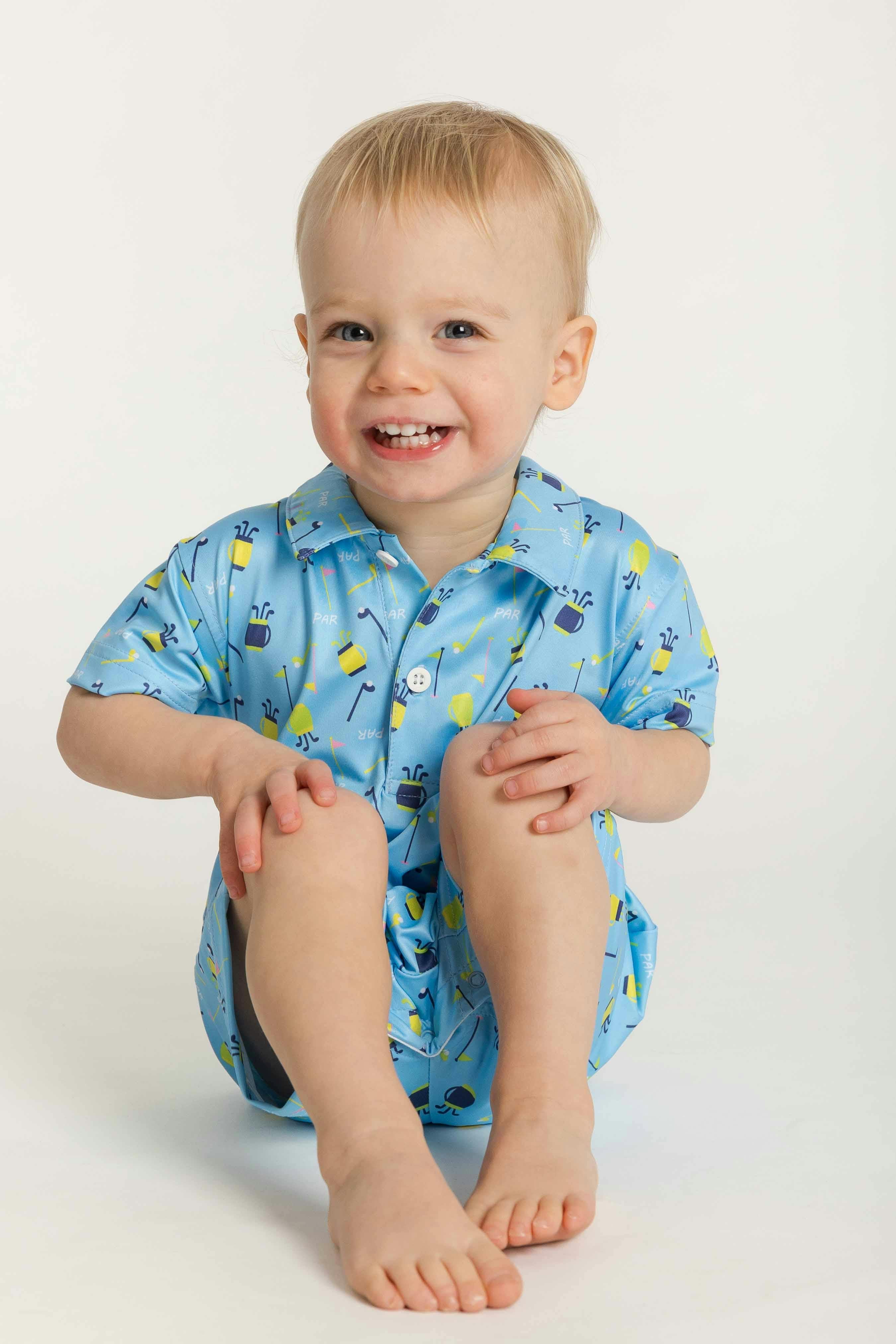 Golf Print Performance Knit Shortall