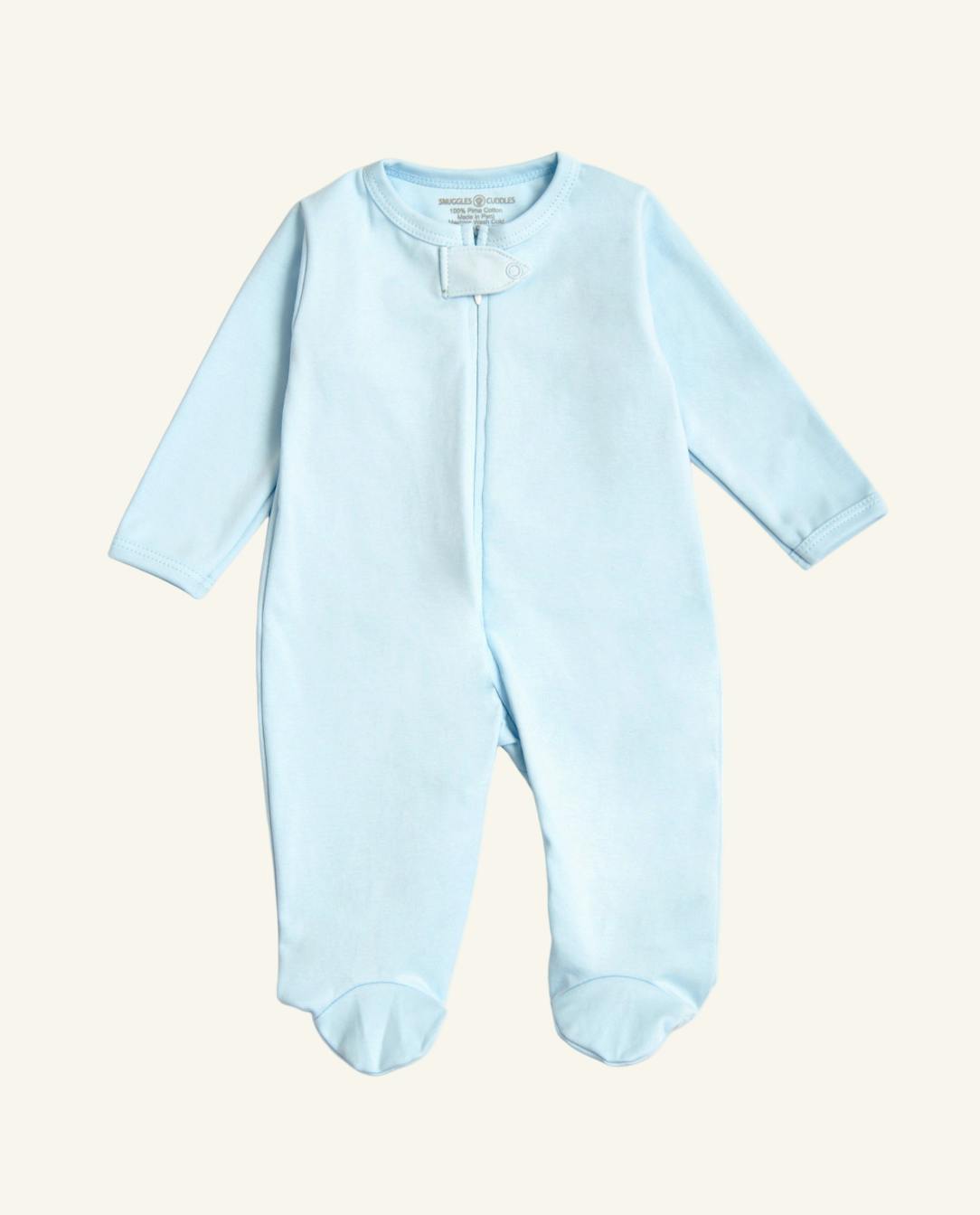 Blue Baby Footie Sleeper | Hypoallergenic Pima Cotton