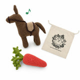Coffret Donkey 🥕🫏 hochet et boite à musique en crochet 100% coton bio