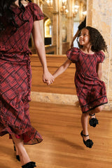 Mini Annalise Dress in Garnet Tinsel Plaid