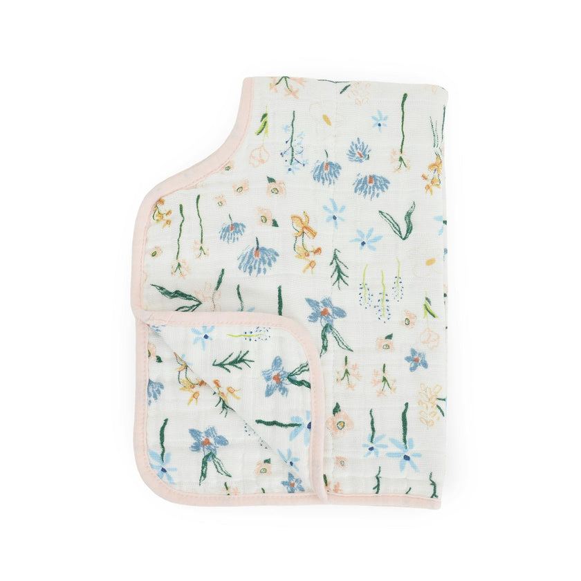 Cotton Muslin Burp Cloth - Pastel Petals