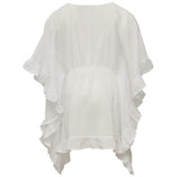 White Frilled Cover Up