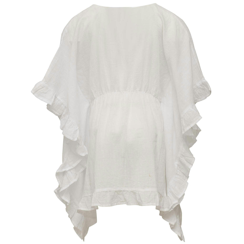 White Frilled Cover Up