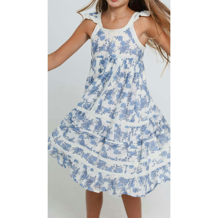 Claret Dress in Blue Reverie