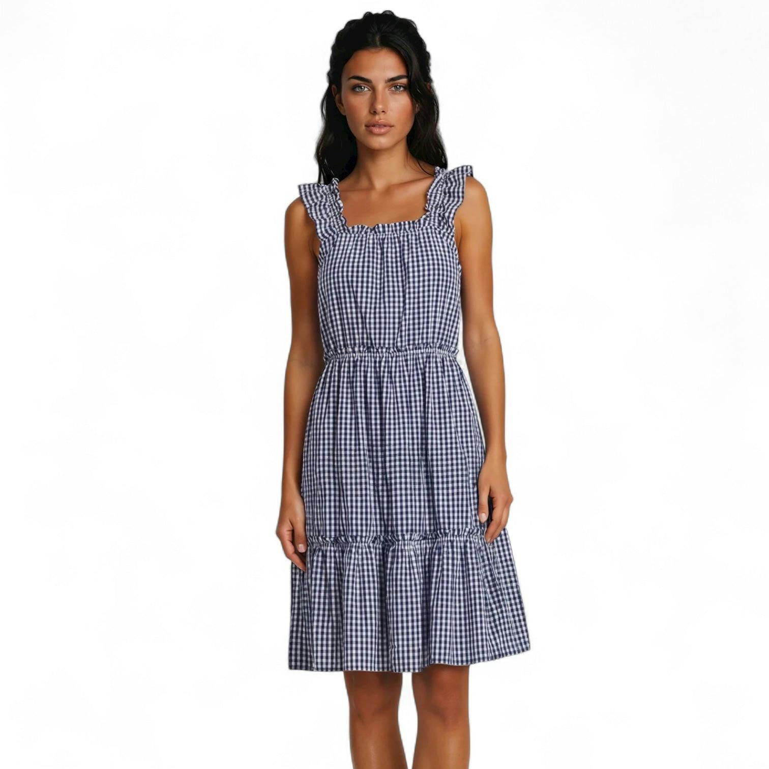 Women's Hepburn Gingham Navy Nightie