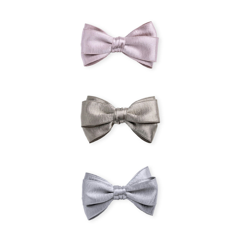 Multicolor Classic Satin Bow Hair Clip Set
