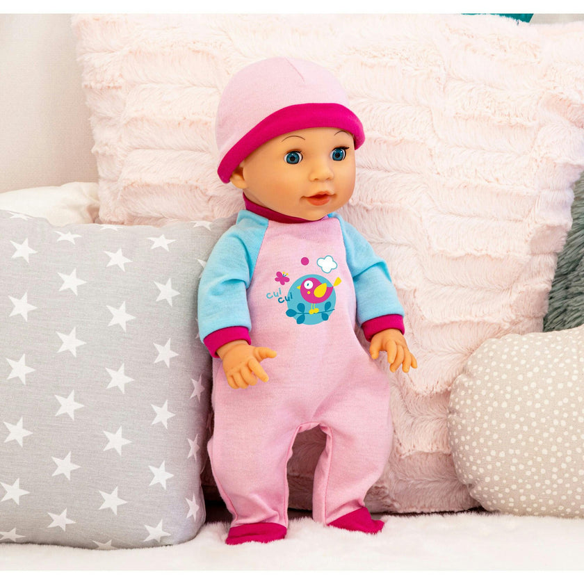 Bouncy 15" Interactive Baby Doll in Pink & Blue