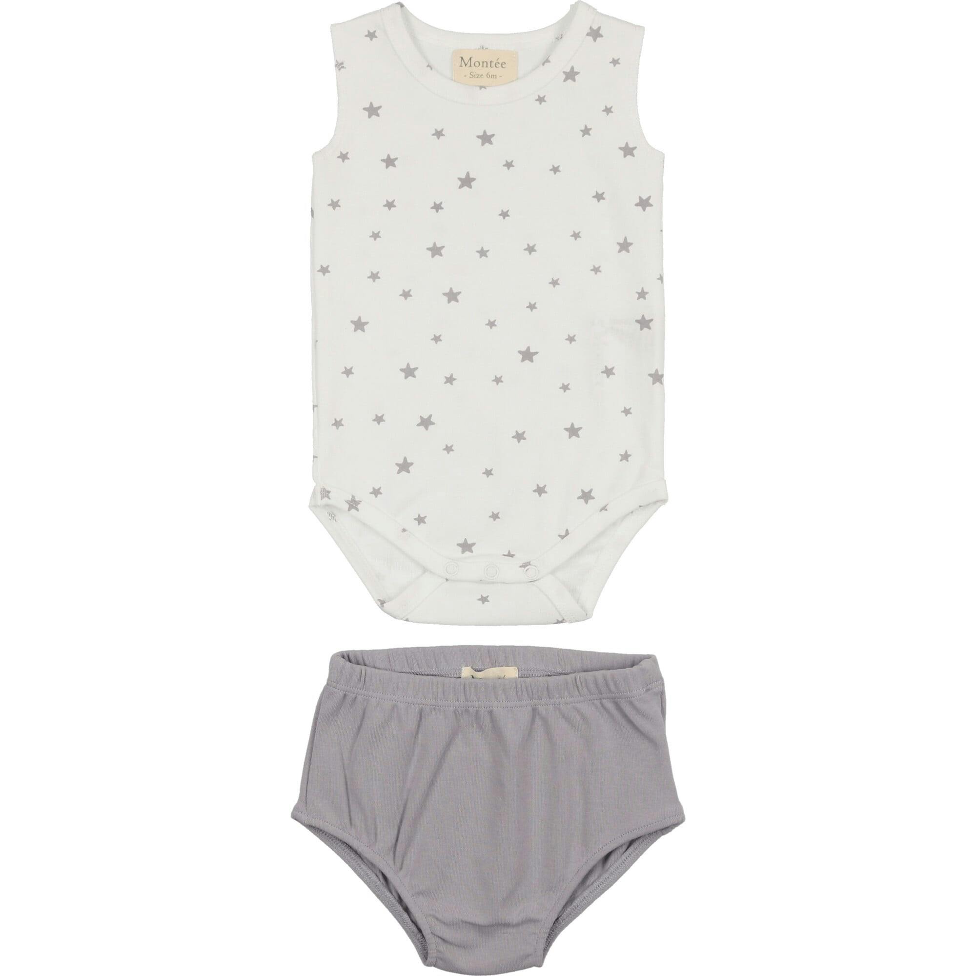 Boys Sleeveless Onesie & Bloomers Set