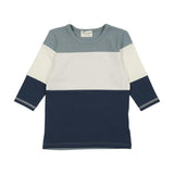 Rugby Stripe Color-Block Crew Neck Long Sleeve Shirt