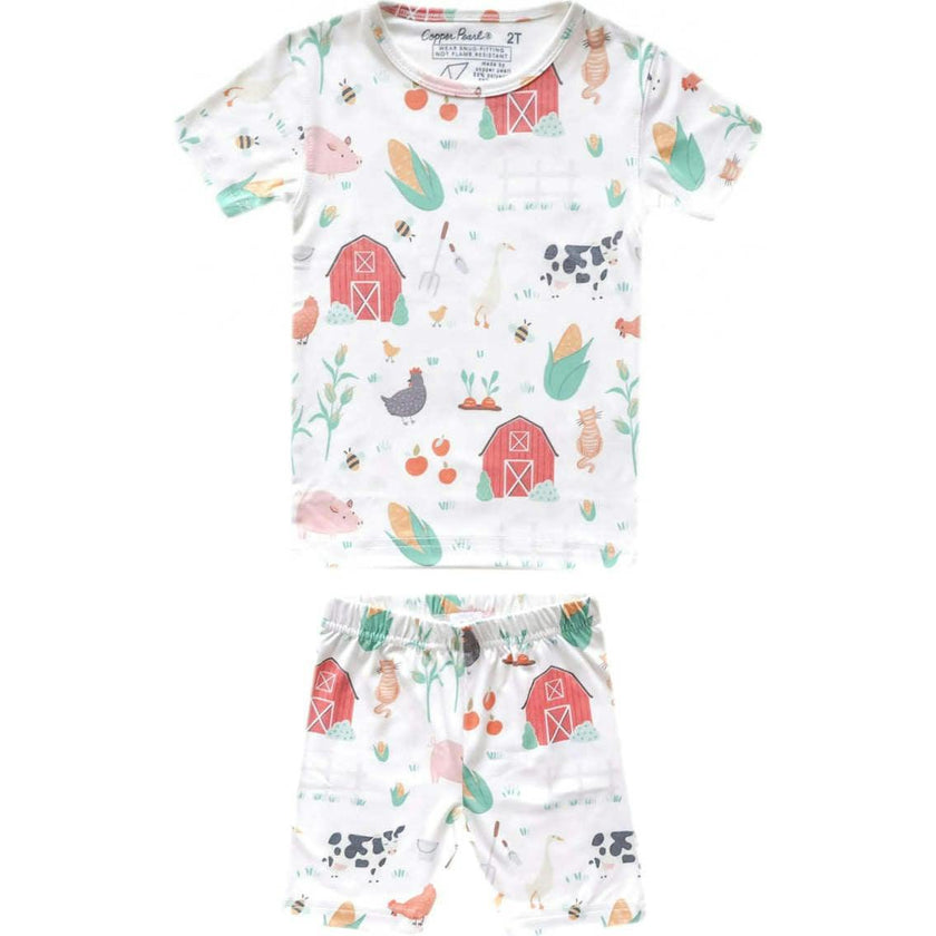 Ultra Soft Short Sleeve Two-Piece Pajama Set, Prints