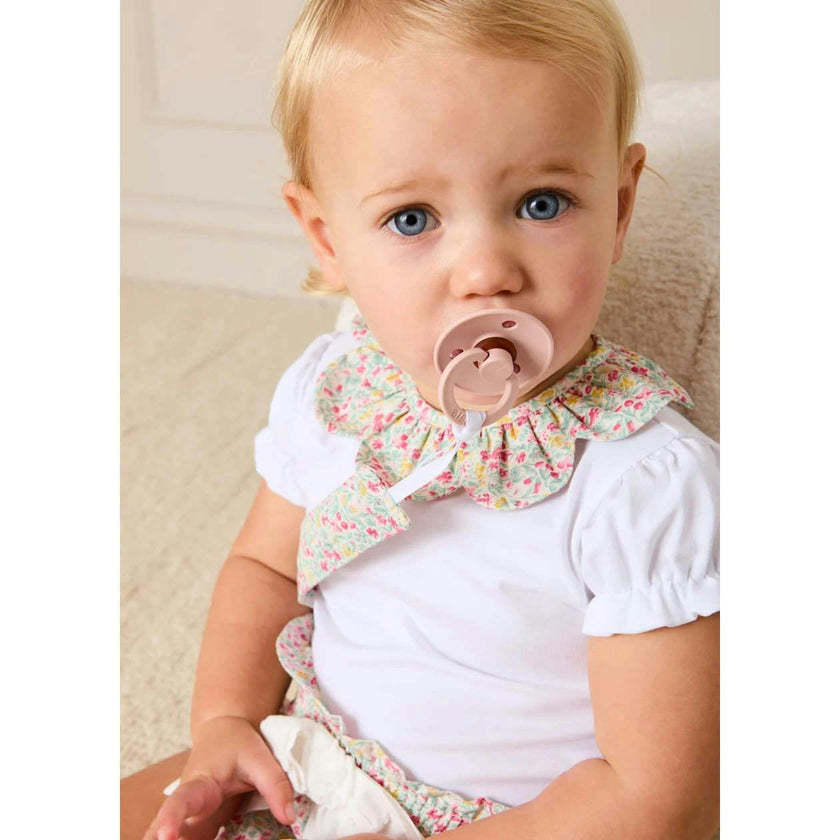 Adelaide Floral Petal Collar Bodysuit in Pink (1mth-2yrs)