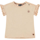Flutter Sleeve Flower Graphic Print T-Shirt
