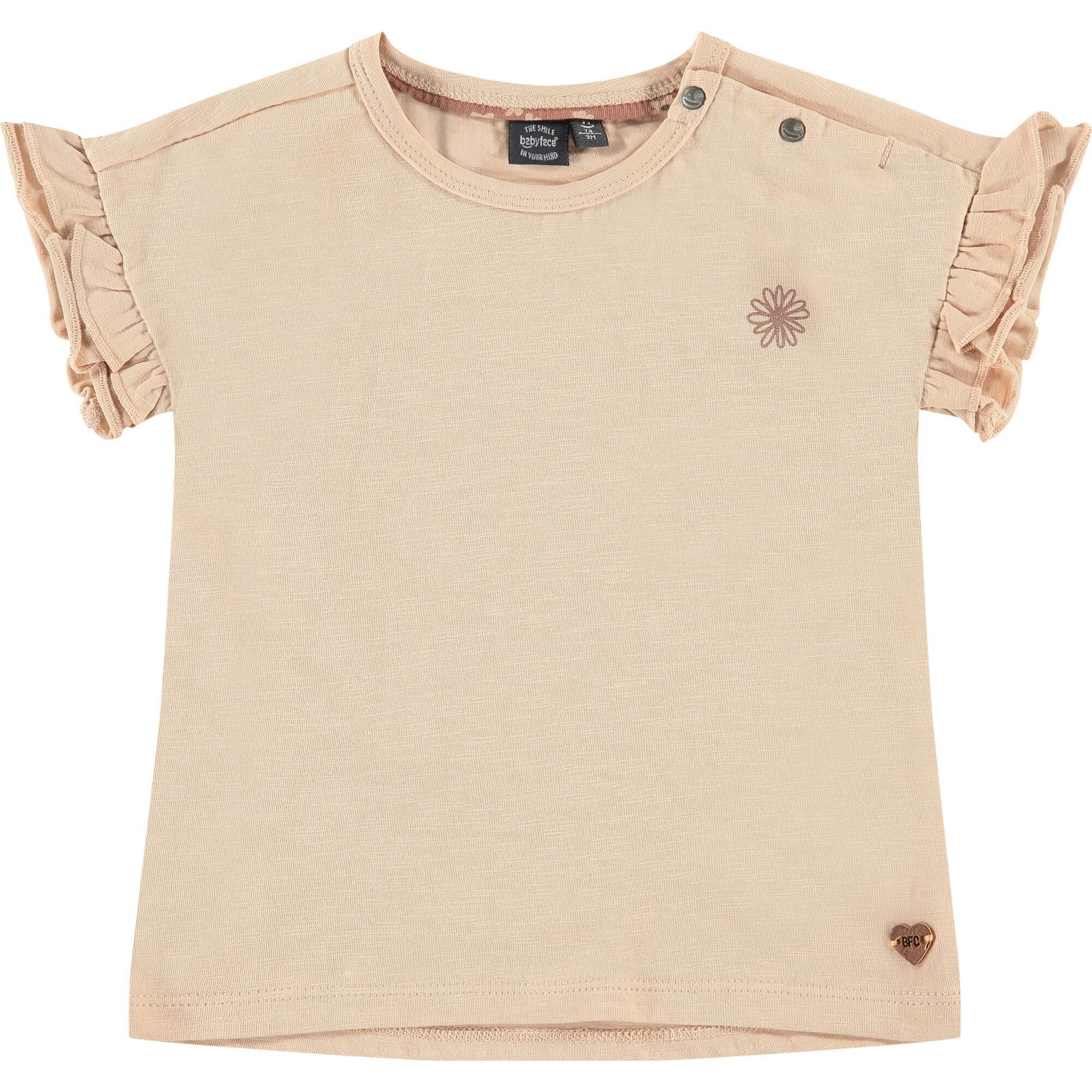 Flutter Sleeve Flower Graphic Print T-Shirt