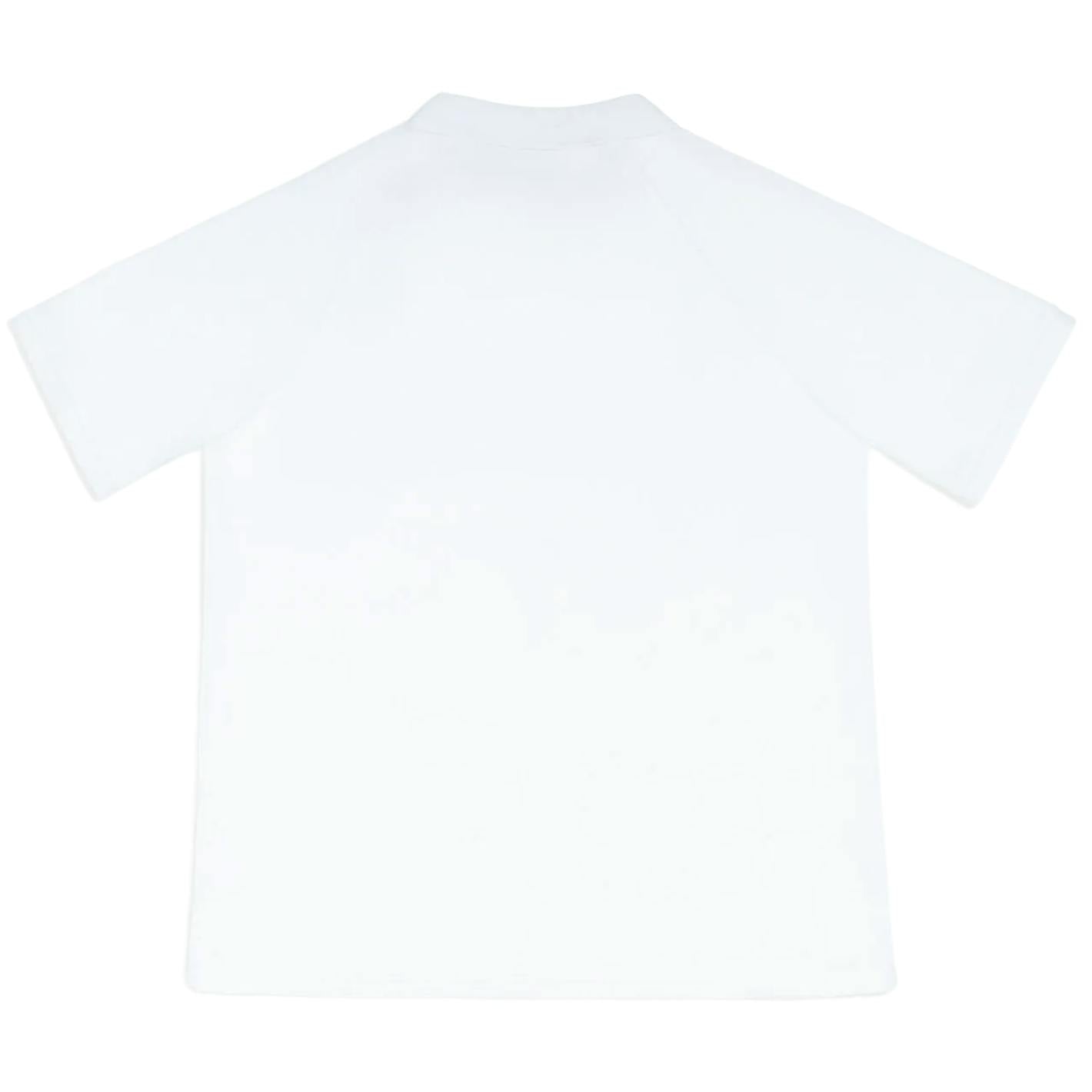 men's shell white french terry polo