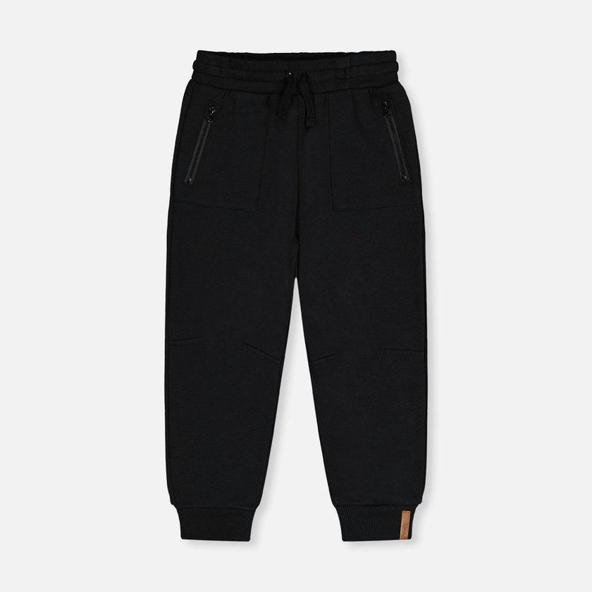 Fleece Sweatpants With Pockets Black