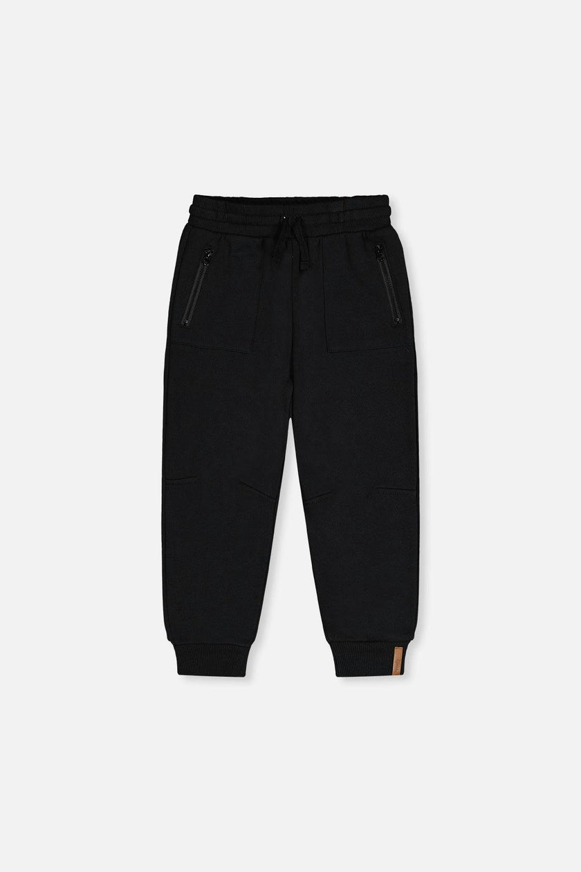 Fleece Sweatpants With Pockets Black