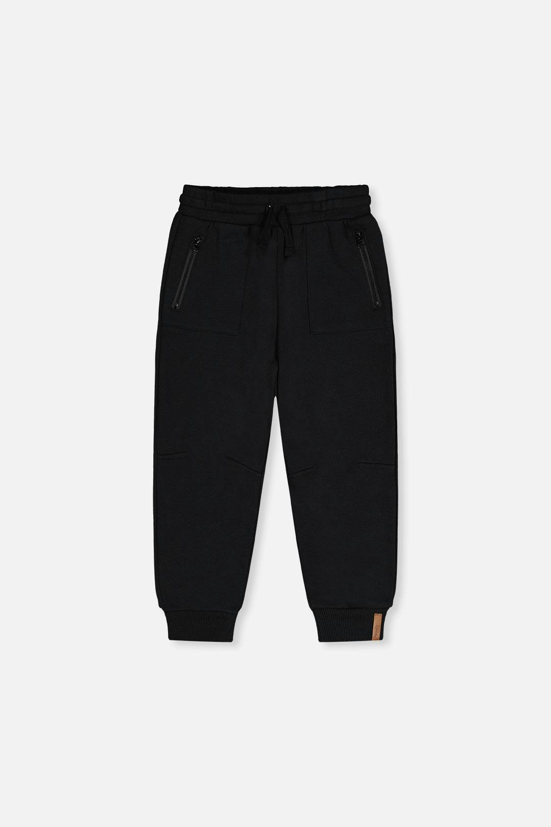 Fleece Sweatpants With Pockets Black