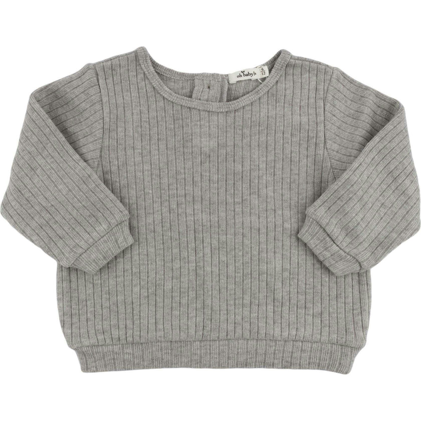 Wide Rib Fuzzy Sweater Knit Brooklyn Boxy