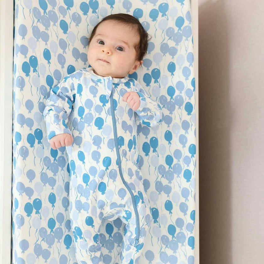 Baby's Print Zipper Footed Onesie