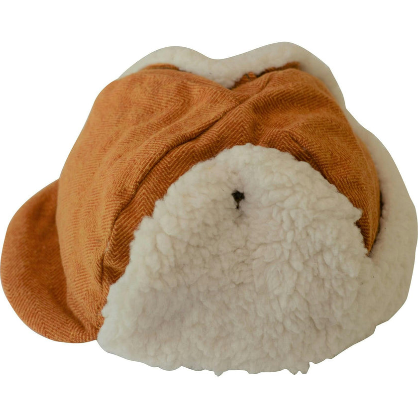 Winter Hat with Velcro Straps, Orange